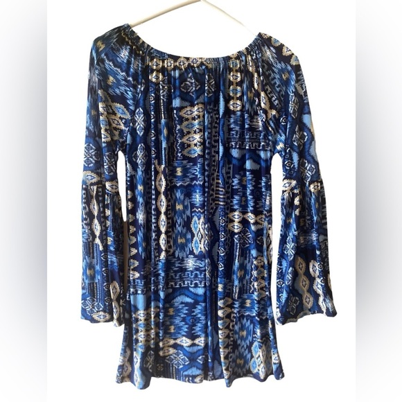 Cowgirl Legend Western Top Women's Medium Multicolor Bohemian Blouse NWOT - Picture 3 of 8